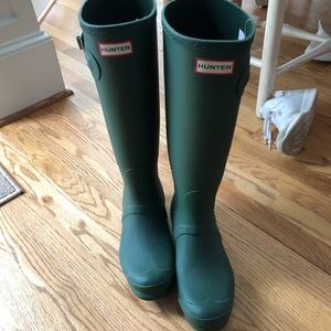 Green hunter boots